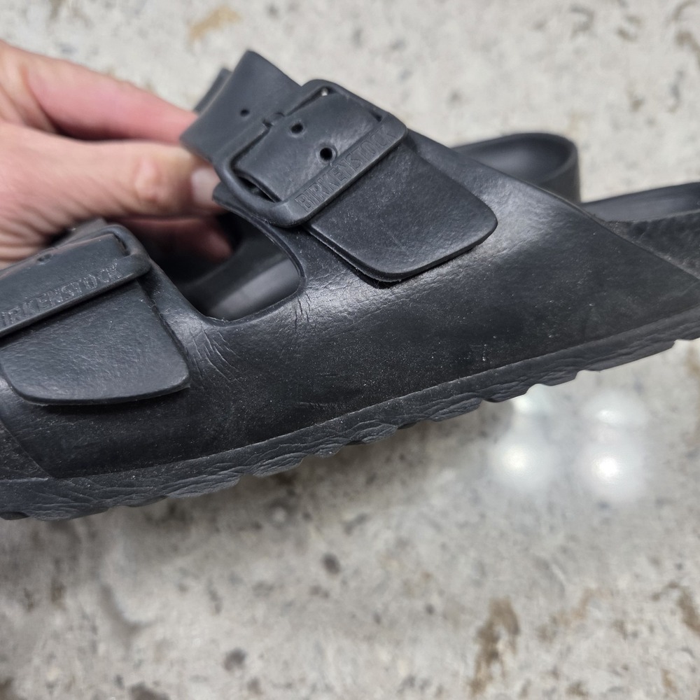 Woman's Birkenstock Arizona Black EVA Slip-on Sandals with Buckle Size 38 - Picture 9 of 12